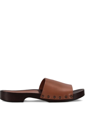 LA ROSE leather sandals - Brown