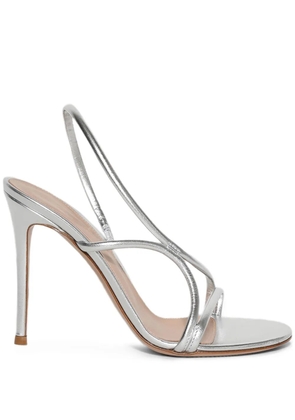 Gianvito Rossi 100mm slingback leather sandals - Silver