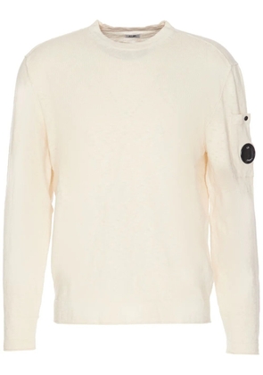C.P. Company Lens-detail sweater - White