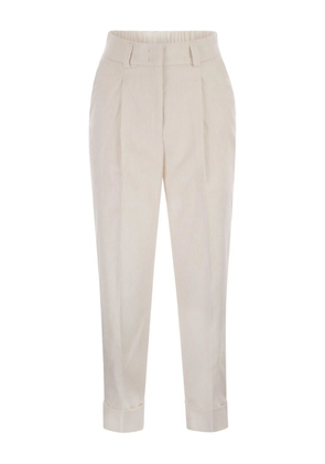 Peserico pleated cuffed-hem trousers - Neutrals