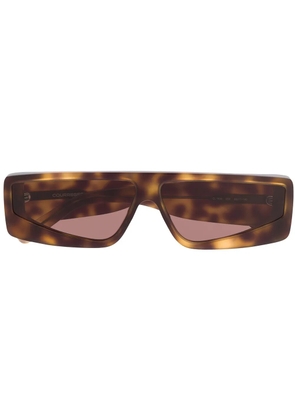 Courrèges tortoiseshell-effect sunglasses - Brown