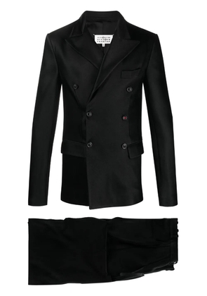 Maison Margiela satin-weave double-breasted blazer - Black