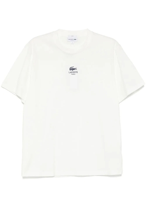 Lacoste signature-print T-shirt - White