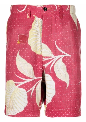 President’S botanical-print four-pocket Bermuda shorts - Red