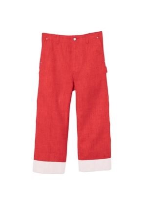Junya Watanabe MAN cuffed trousers - Red
