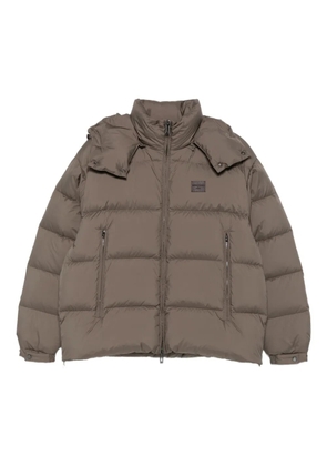 Emporio Armani hooded padded coat - Neutrals