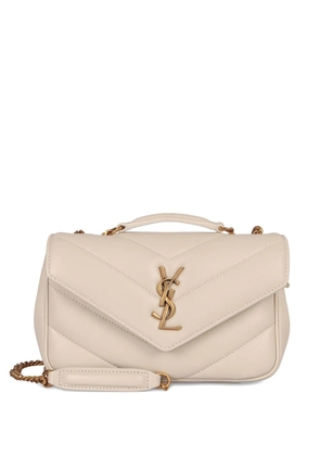 Saint Laurent mini LouLou quilted shoulder bag - Neutrals