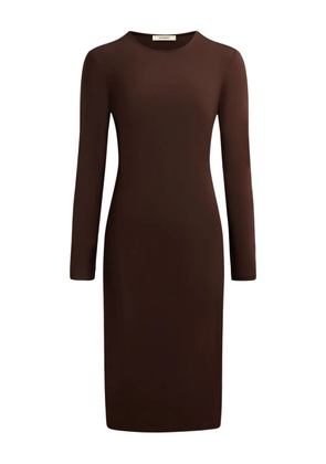 12 STOREEZ long-sleeve midi dress - Brown