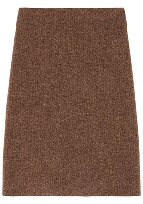 Jil Sander A-line midi skirt - Brown