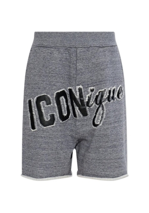 DSQUARED2 appliqué frayed shorts - Grey