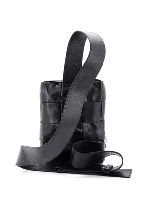 Bottega Veneta Pre-Owned Cassette Sling Maxi Intrecciato Leather crossbody bag - Black