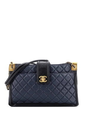 CHANEL Pre-Owned Elegant CC Tote Quilted Lambskin Large satchel - Black