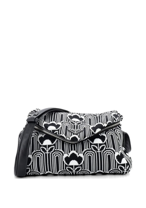 Prada Pre-Owned Signaux Shoulder Bag Jacquard Knit Medium hobo bag - Black