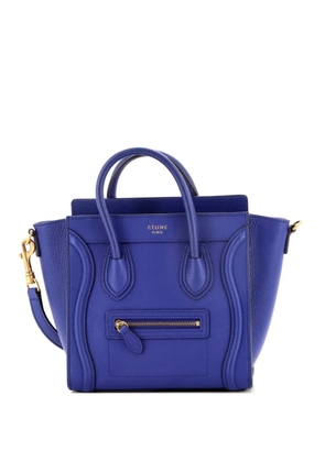 Celine Pre-Owned Luggage Bag Grainy Leather Nano crossbody bag - Blue