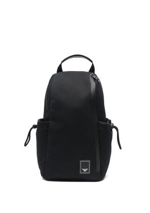 Emporio Armani logo-patch backpack - Blue