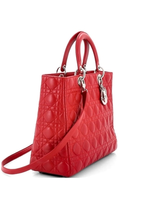 Christian Dior Pre-Owned Lady Dior Bag Cannage Quilt Lambskin Large tote bag - Red