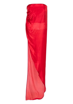 Rick Owens strapless long top - Red