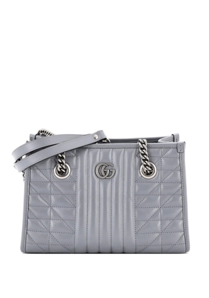 Gucci Pre-Owned GG Marmont Aria Chain Shopping Mixed Matelasse Leather Small tote bag - Grey