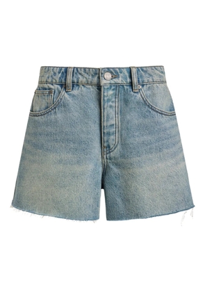 12 STOREEZ raw-cut denim shorts - Blue