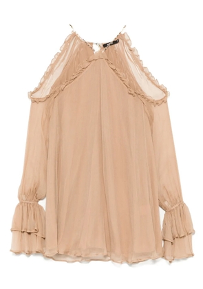 Amen silk mini dress - Brown