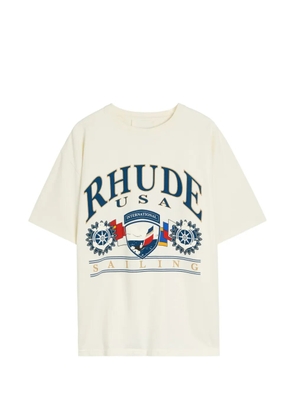 RHUDE sailing graphic T-shirt - White