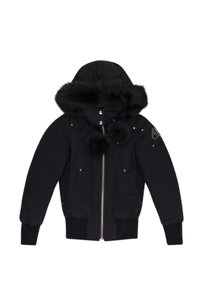 Moose Knuckles Debbie shearling-trim bomber jacket - Black