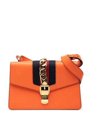 Gucci Pre-Owned 2016-2026 Small Leather Sylvie Web satchel - Orange