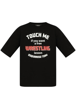 DSQUARED2 slogan-print cotton t-shirt - Black