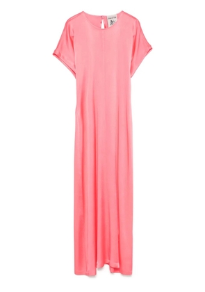 Semicouture satin maxi dress - Pink
