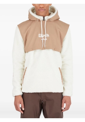 Fila fleece-paneled hoodie - Neutrals