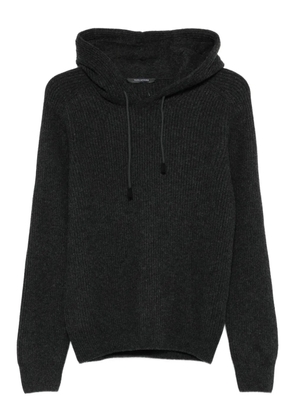 Tagliatore ribbed hoodie - Grey