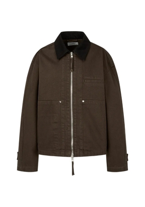 TOMBOY zip-up denim jacket - Brown