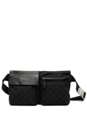 Gucci Pre-Owned 2000-2015 GG Canvas Double Pocket belt bag - Black