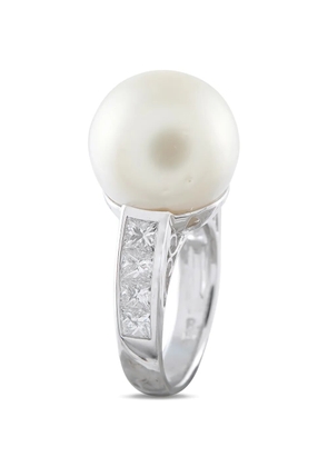 LB Exclusive diamond and pearl ring - Silver