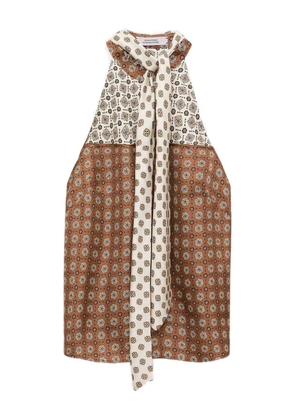 Dorothee Schumacher geometric-pattern halterneck - Brown