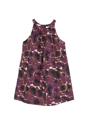 ALPHA STUDIO gathered printed dress - Purple