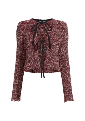 Proenza Schouler Colette ruffled tie cardigan - Red
