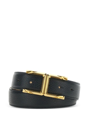 Elisabetta Franchi logo-buckle leather belt - Black