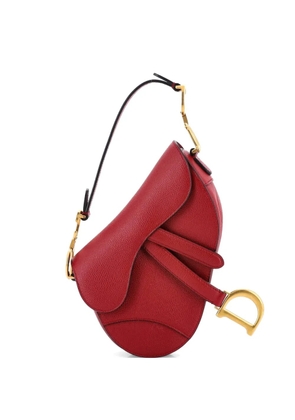 Christian Dior Pre-Owned Saddle Handbag Leather Mini shoulder bag - Red
