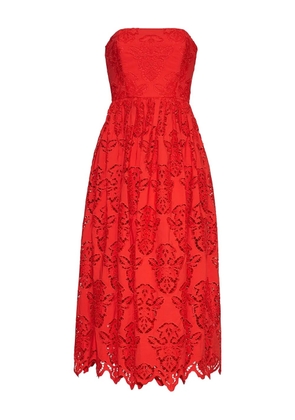 Cara Cara Torres strapless midi dress - Red
