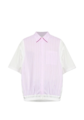 PDF striped colour-block shirt - White