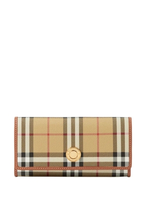 Burberry Check-print continental wallet - Neutrals