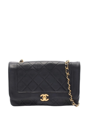 CHANEL Pre-Owned 1991-1994 Medium Lambskin Diana Full Flap shoulder bag - Black