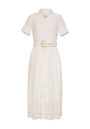 Cara Cara Malena eyelet-embroidered midi dress - White