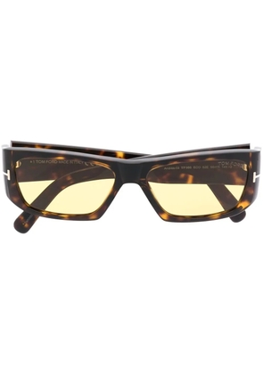 TOM FORD Eyewear tinted rectangle-frame sunglasses - Brown