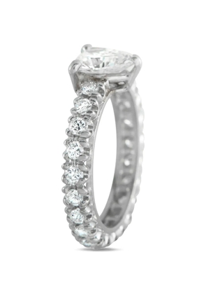 LB Exclusive pear-cut diamond eternity ring - Silver