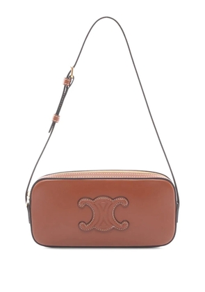 Celine Pre-Owned 2010-2026 Mini Calfskin Cuir Triomphe Camera shoulder bag - Brown