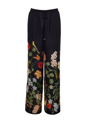 Cara Cara Girona floral-print trousers - Black