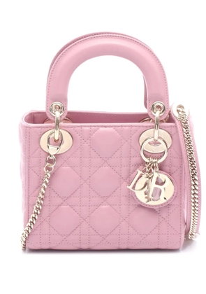 Christian Dior Pre-Owned 2010-2026 Mini Lambskin Cannage Lady Dior satchel - Pink
