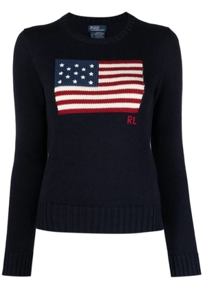 Polo Ralph Lauren graphic-print cotton jumper - Blue